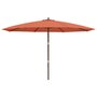Voir la diapositive 4 : VIDAXL Parasol de jardin avec mat en bois terre cuite 400x273 cm