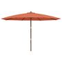 Voir la diapositive 4 : VIDAXL Parasol de jardin avec mat en bois terre cuite 400x273 cm