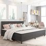 Voir la diapositive 2 : VIDAXL Tete de lit Gris fonce Tissu 200x200 cm
