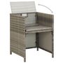 Voir la diapositive 4 : VIDAXL Chaises de jardin lot de 2 avec coussins Resine tressee Gris