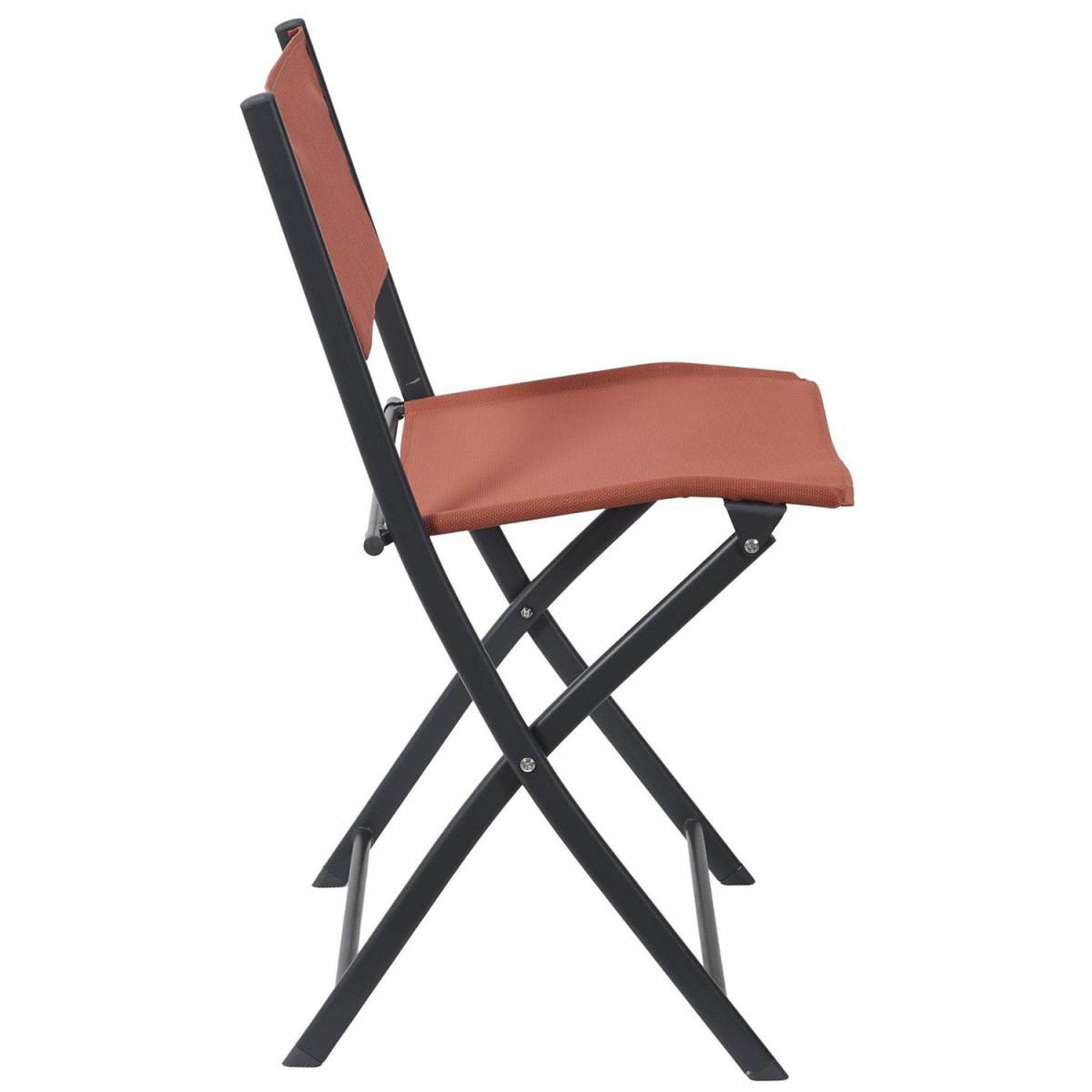 Voir la diapositive 4 : The Home Deco Factory Lot de 4 chaises de jardin  elba  80cm terracotta