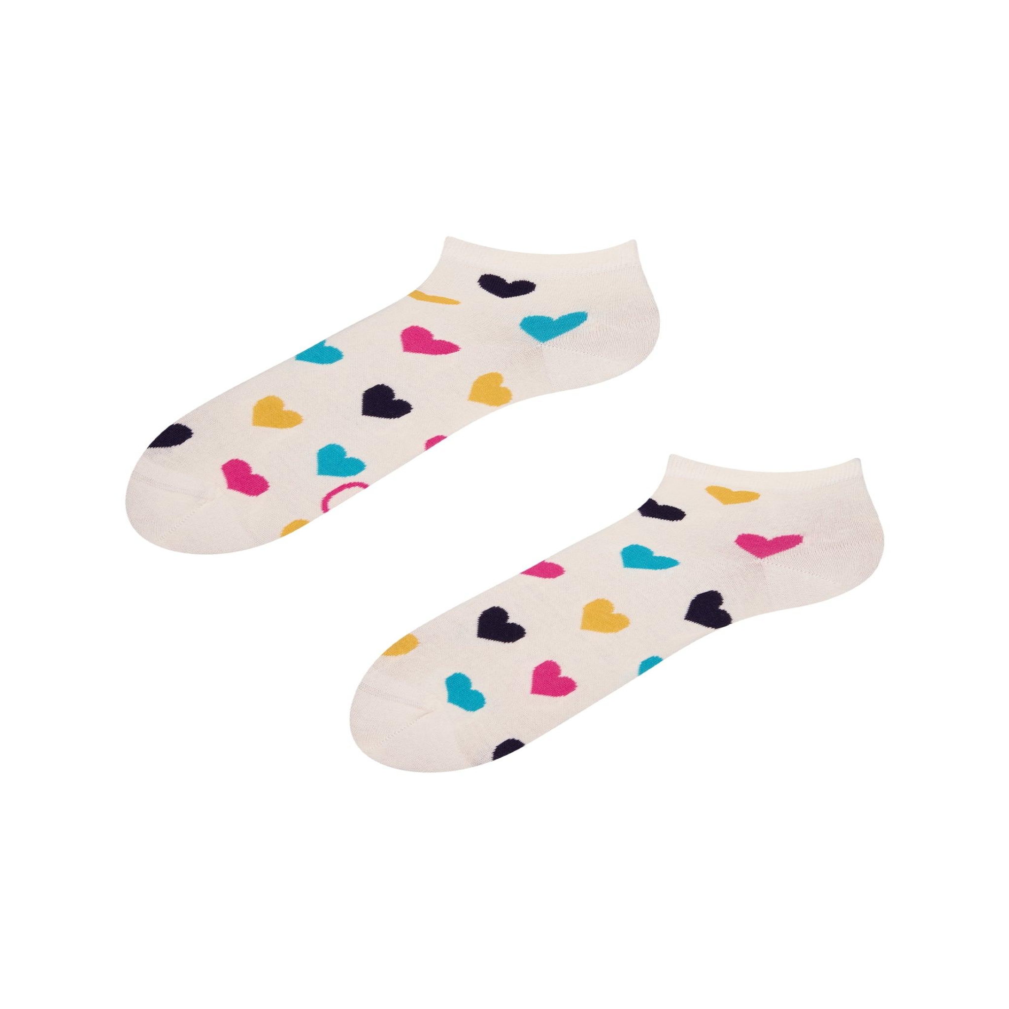 DEDOLES Socquettes cœurs colorés. Coloris disponibles : Beige