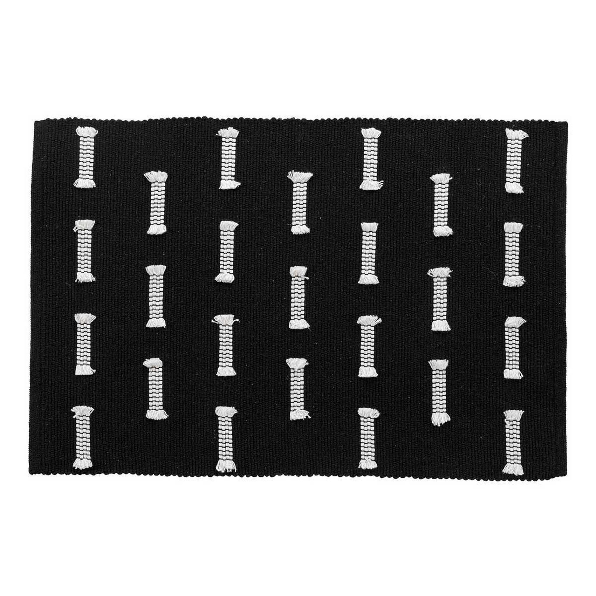 Douceur d'Intérieur Tapis déco tissé  juline  50x80cm noir
