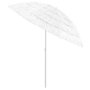 Voir la diapositive 3 : VIDAXL Parasol de plage Hawaii blanc 240 cm