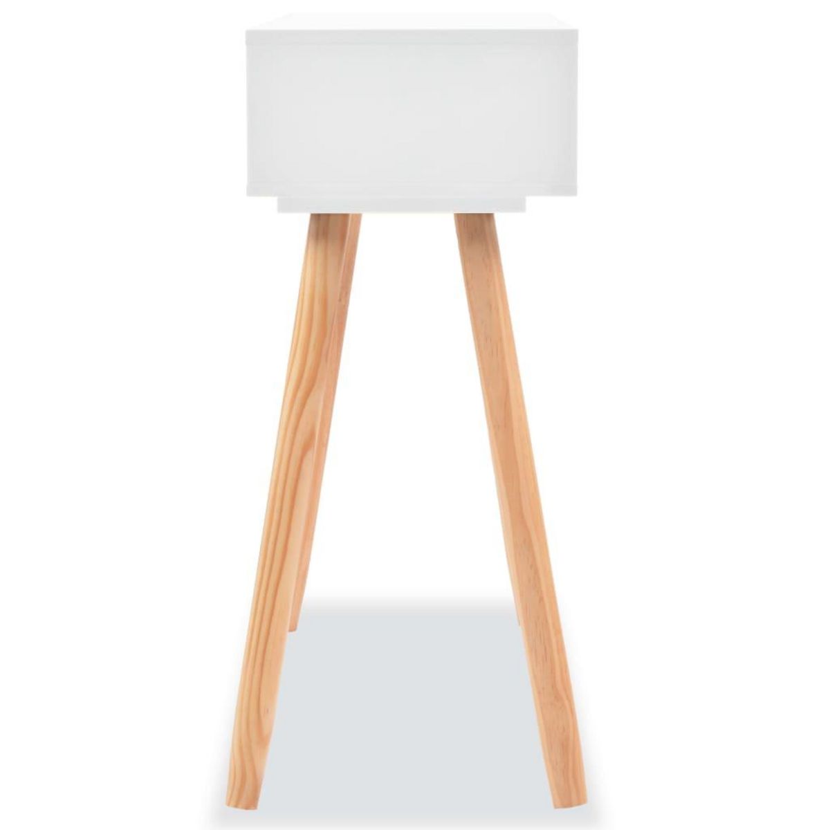VIDAXL Table console Bois de pin massif 80 x 30 x 72 cm Blanc