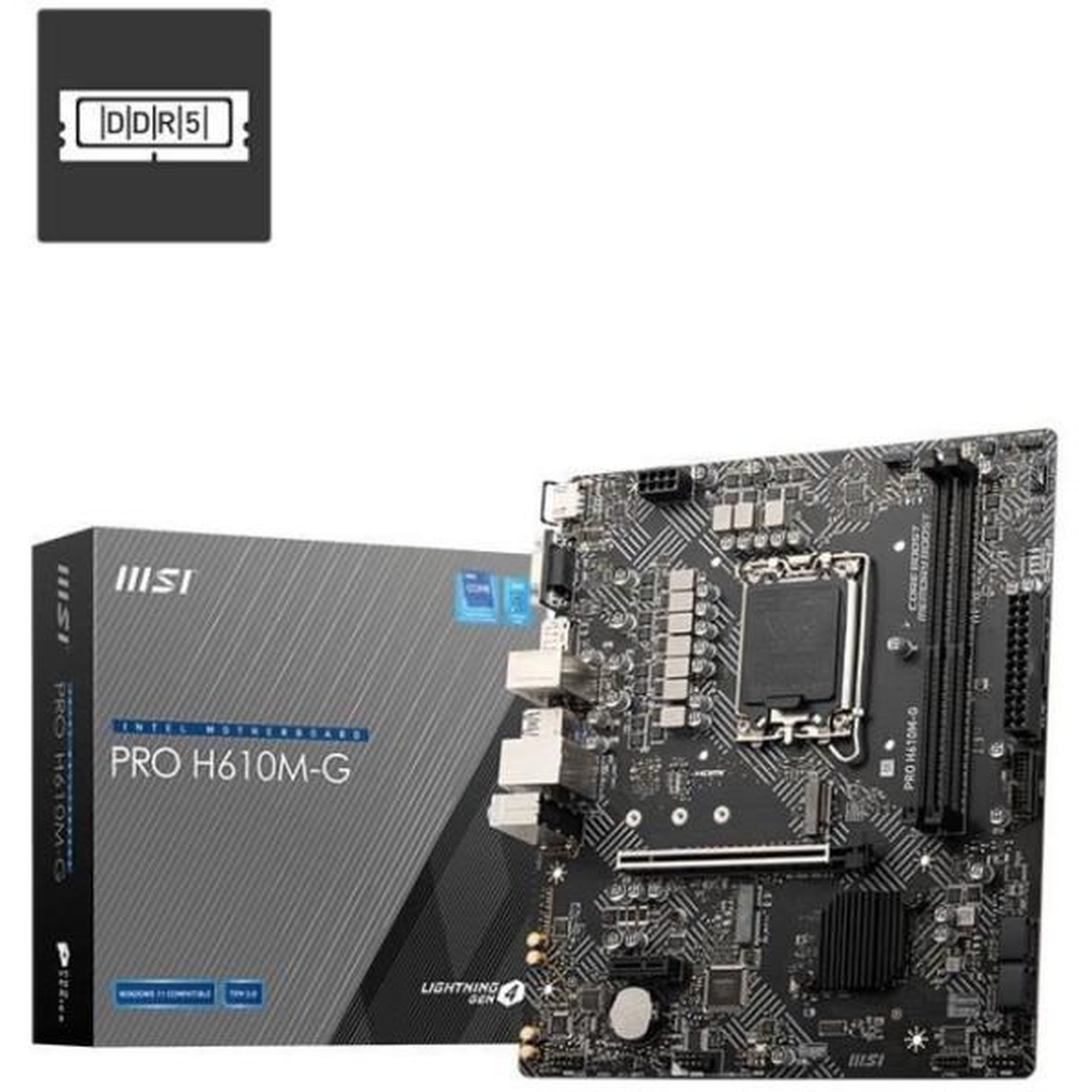 MSI Carte mere - MSI - PRO H610M-G Intel H610 LGA 1700 micro ATX