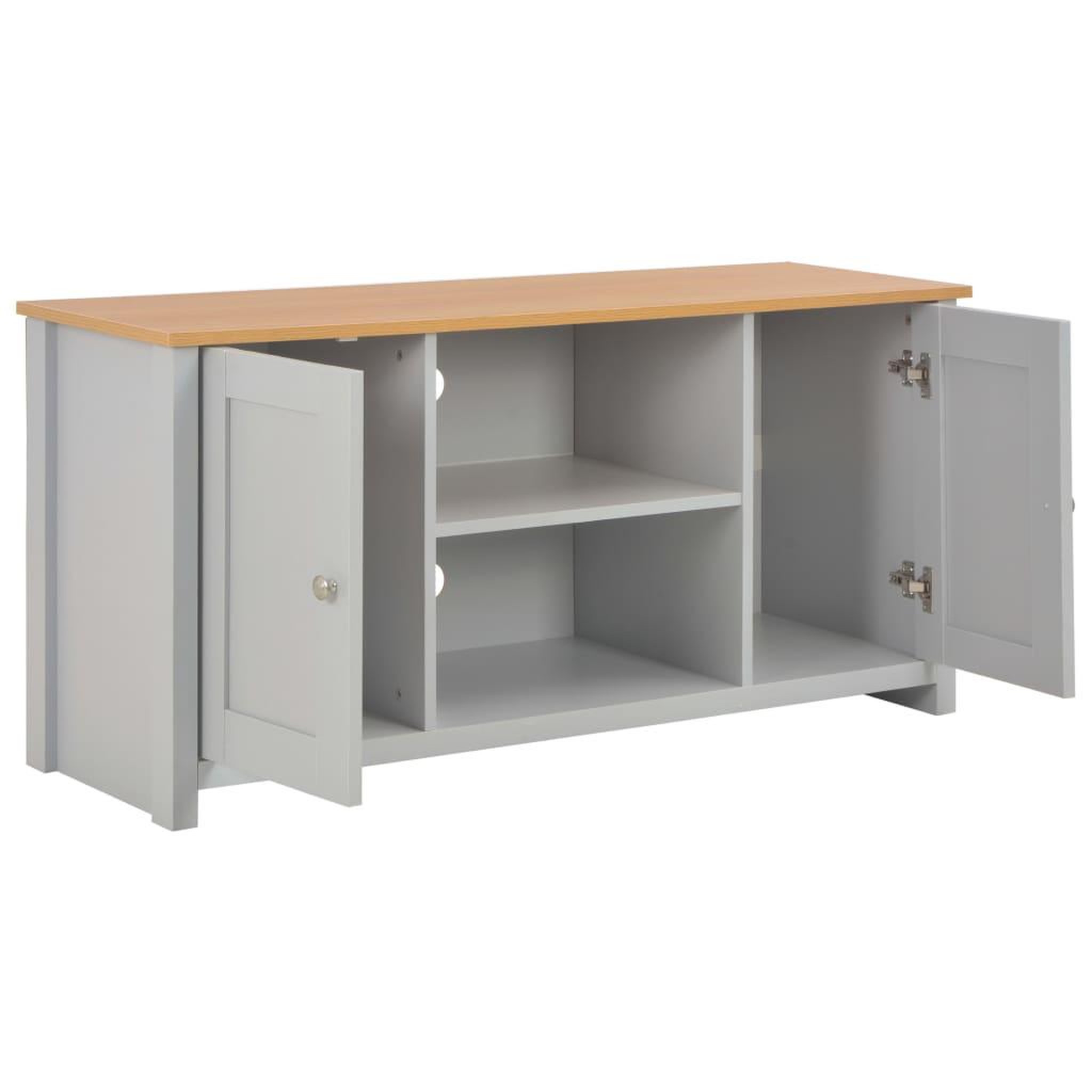Voir la diapositive 2 : VIDAXL Meuble TV Gris 120x39x58 cm
