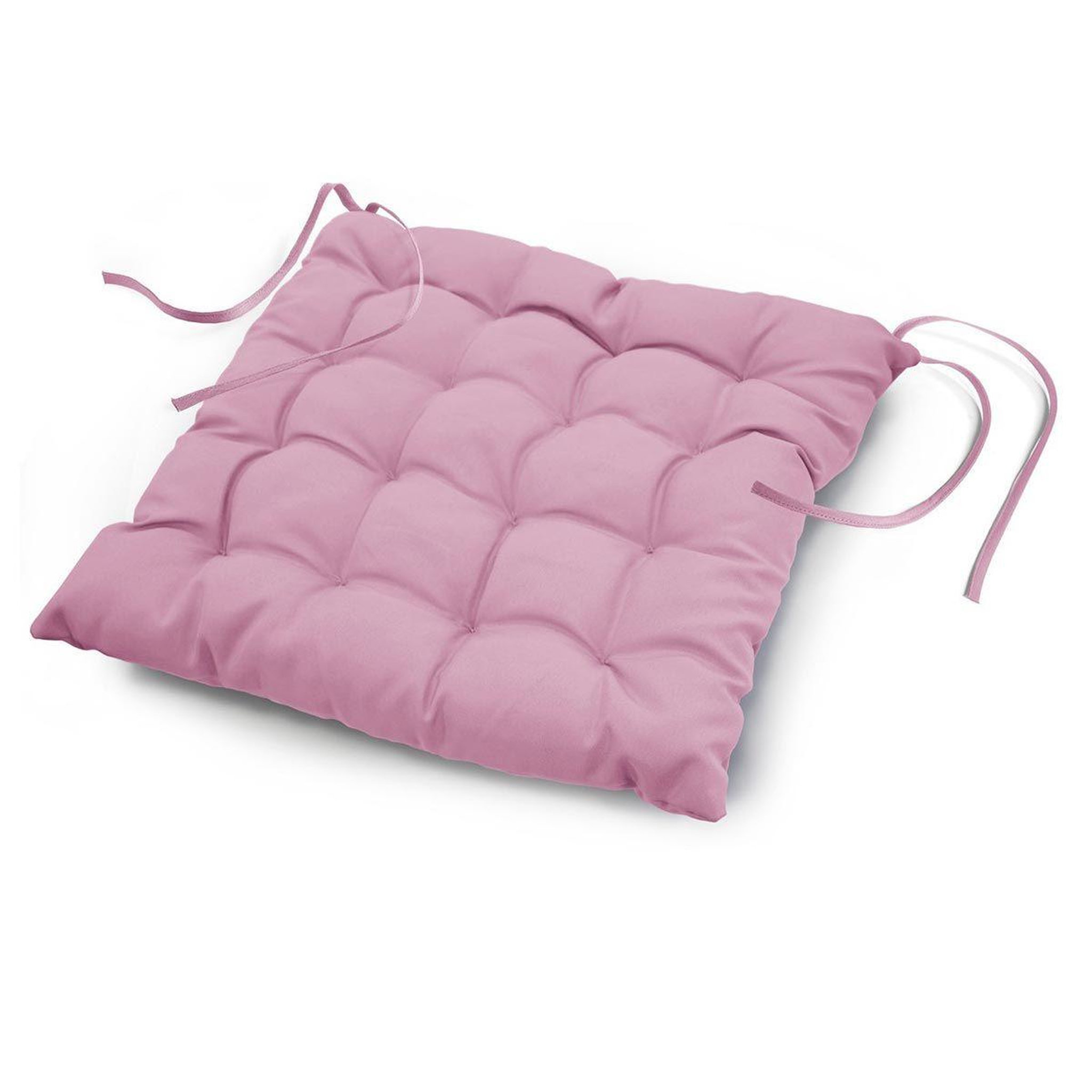 Douceur d'Intérieur Galette de chaise matelassée  essentiel  40x40cm rose dragée