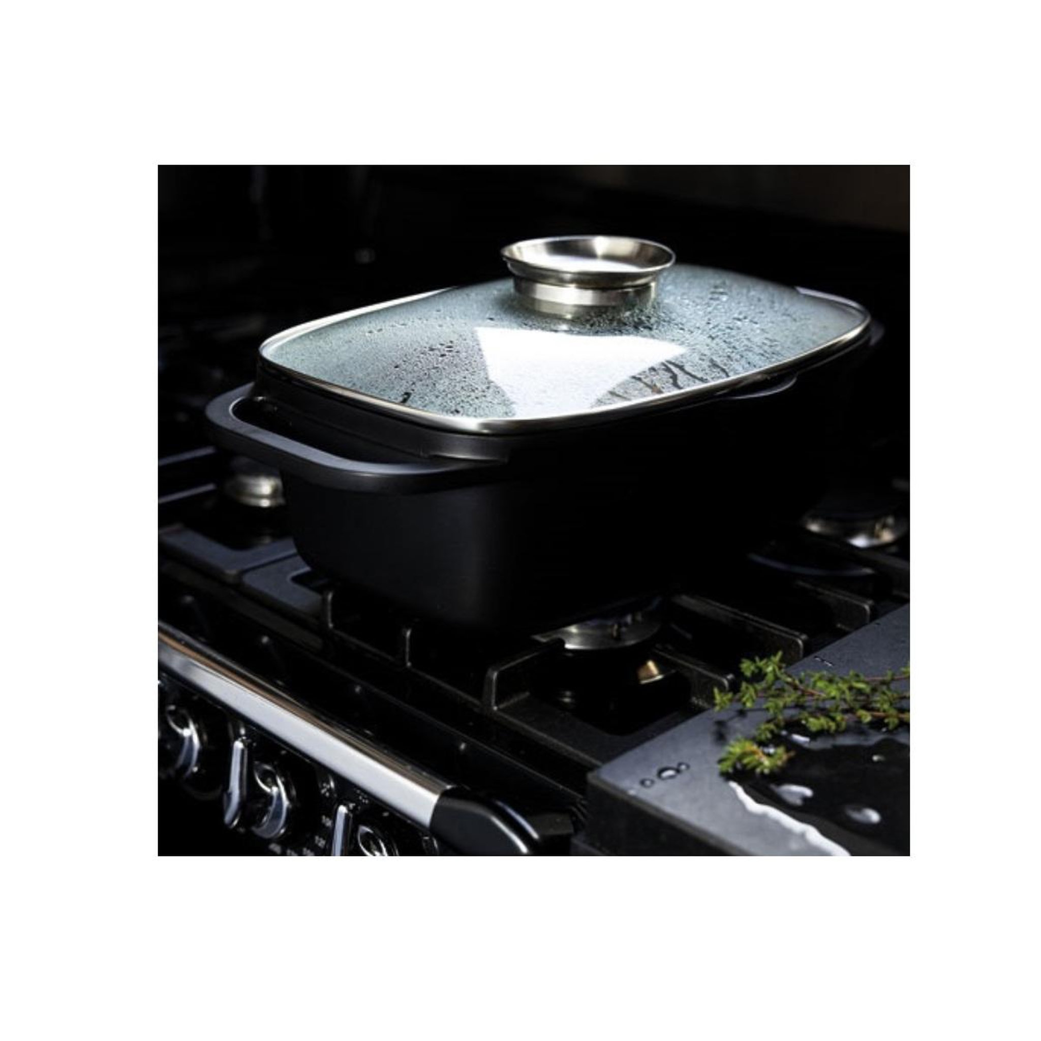 Voir la diapositive 2 : BAUMALU Cocotte réctagulaire aluminium 33cm noir - 382983