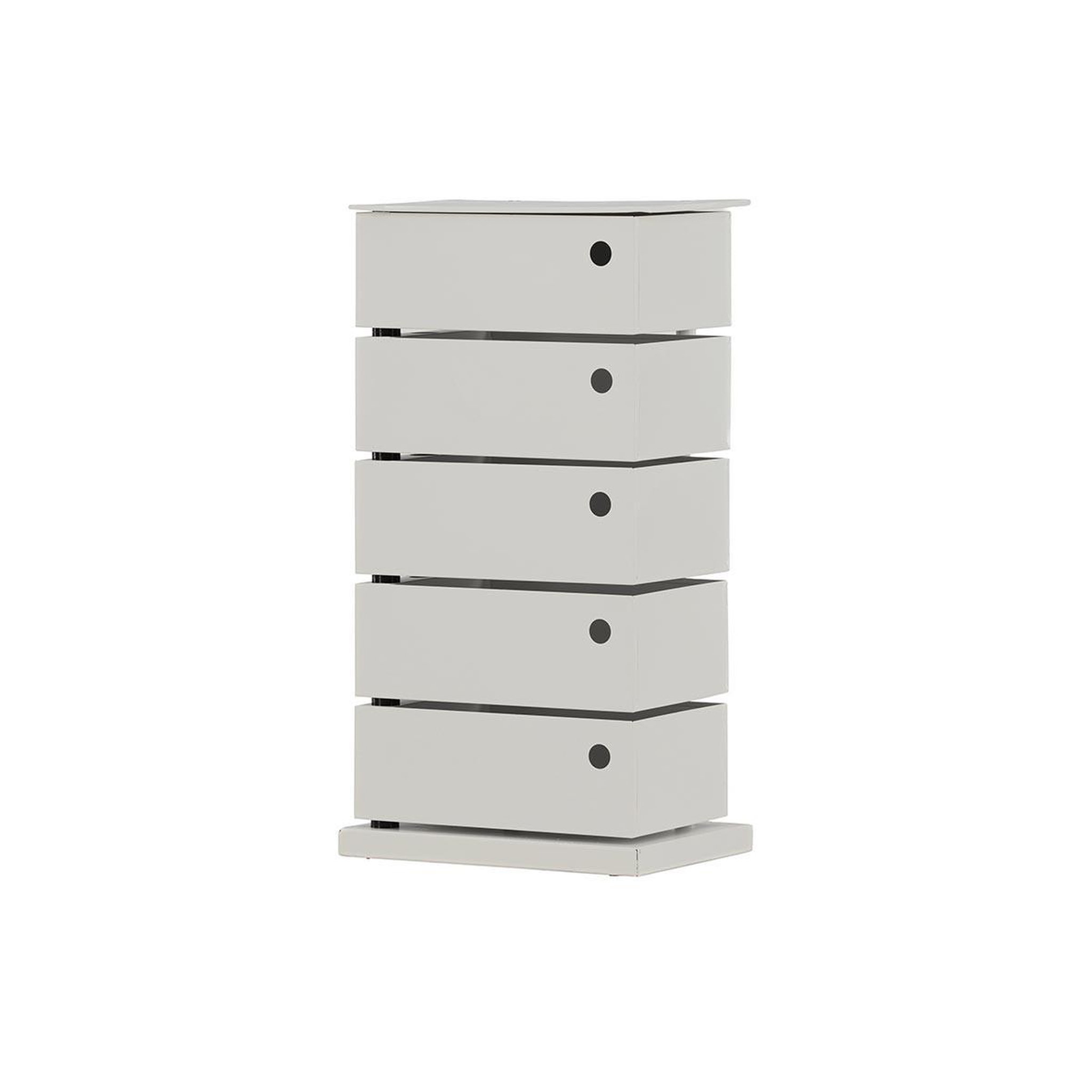 Voir la diapositive 2 : Paris Prix Meuble de rangement 5 tiroirs  san carlos  72cm blanc
