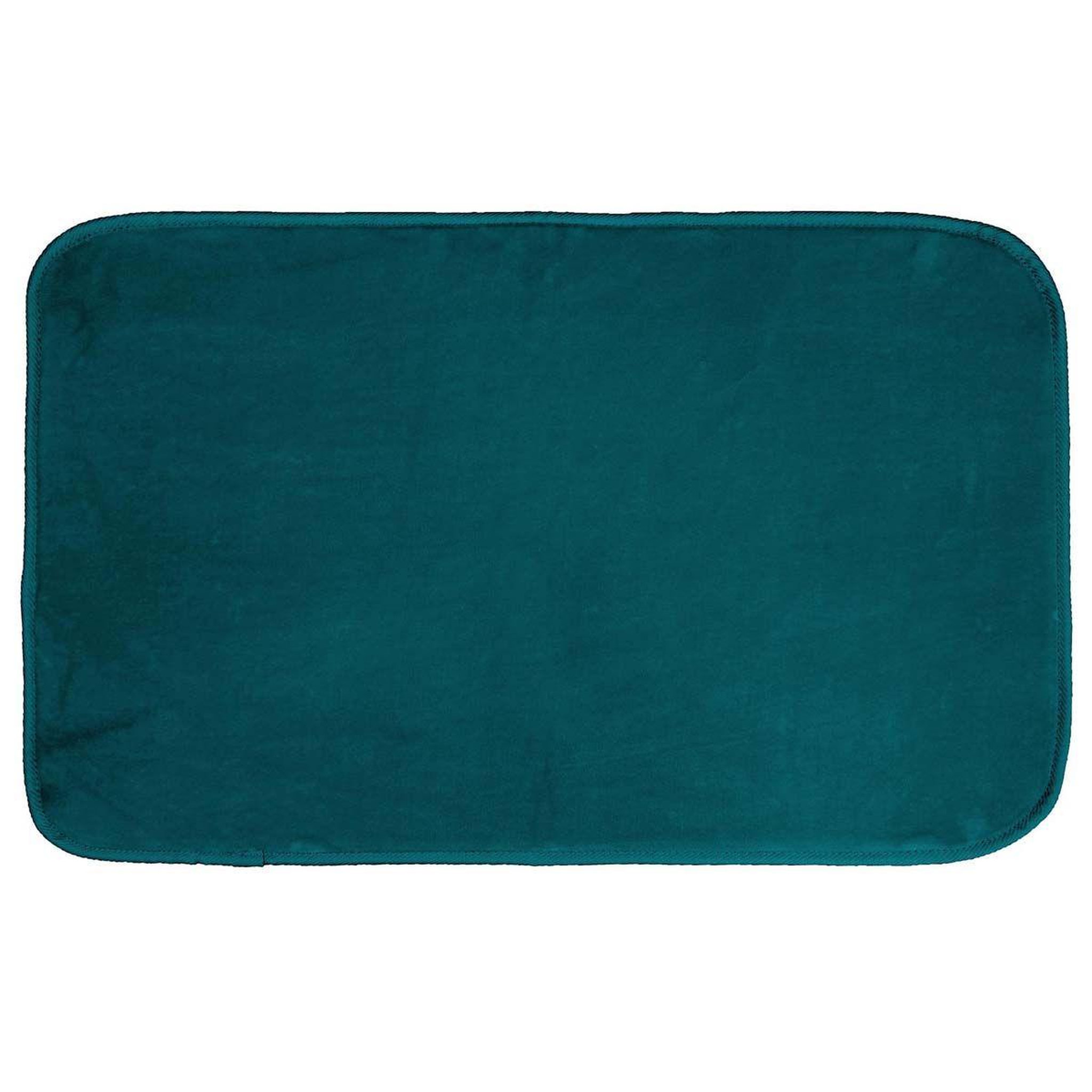 Voir la diapositive 2 : Douceur d'Intérieur Tapis de bain microfibre  vitamine ii  45x75cm bleu émeraude