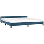 Voir la diapositive 3 : VIDAXL Cadre de lit sans matelas bleu fonce 200x200 cm velours