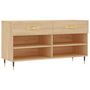 Voir la diapositive 2 : VIDAXL Banc a chaussures chene sonoma 102x35x55 cm bois d'ingenierie