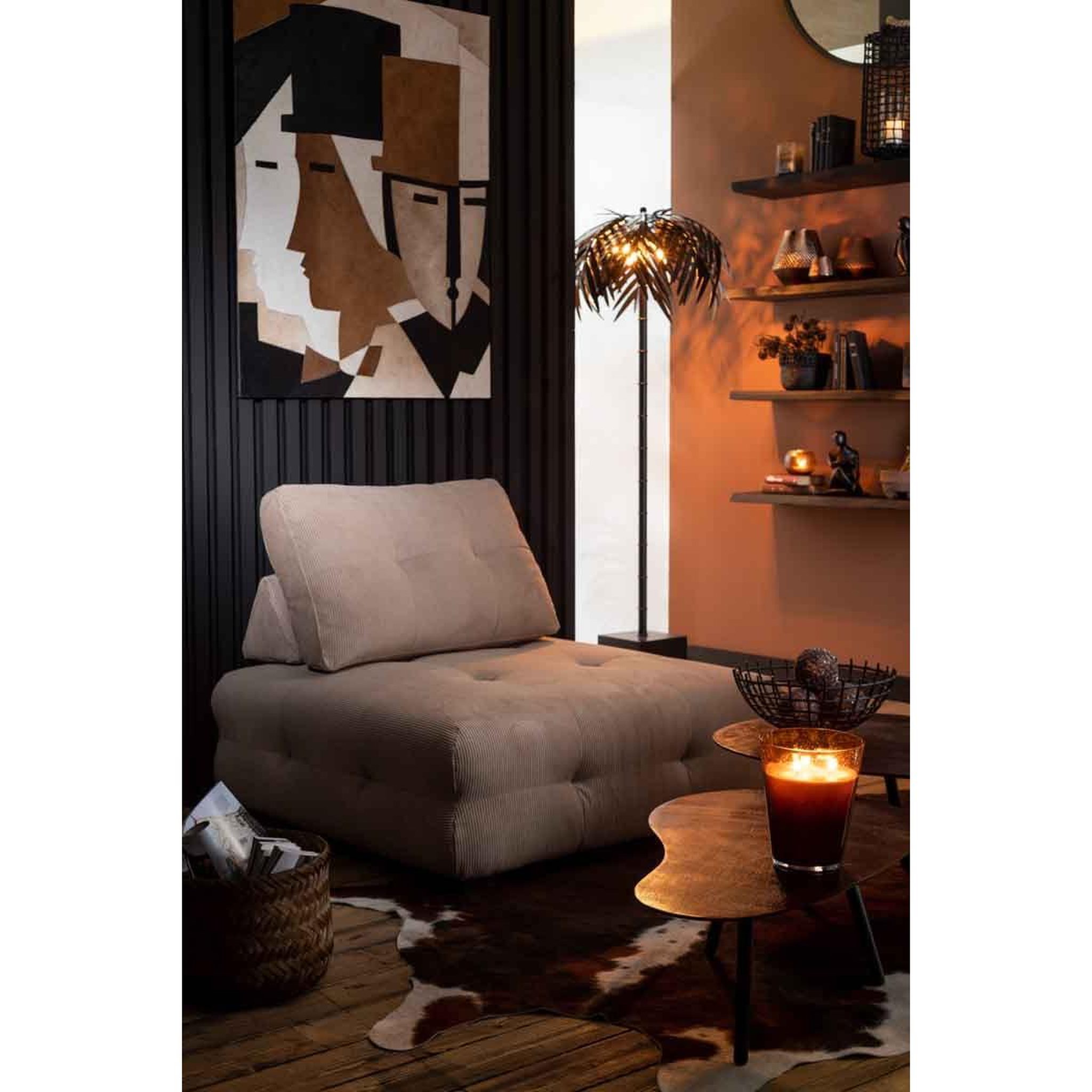 Voir la diapositive 5 : J-LINE Table basse design  goutte  90cm noir