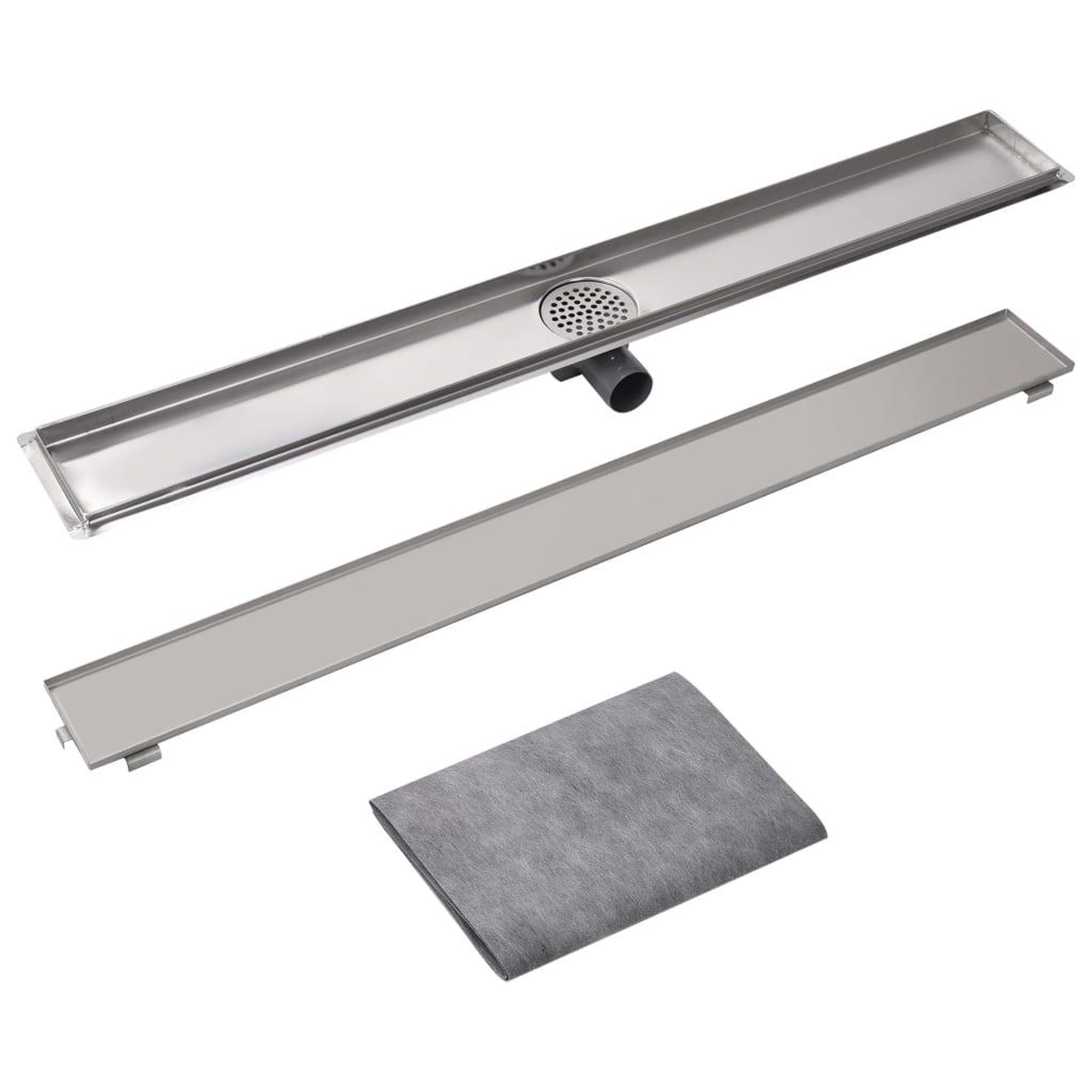 Voir la diapositive 4 : VIDAXL Drain de douche lineaire 1030 x 140 mm Acier inoxydable