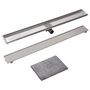 Voir la diapositive 4 : VIDAXL Drain de douche lineaire 1030 x 140 mm Acier inoxydable