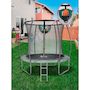 Voir la diapositive 2 : Habitat et Jardin Trampoline avec filet intérieur  jumper  - Ø 3,05 - Gris