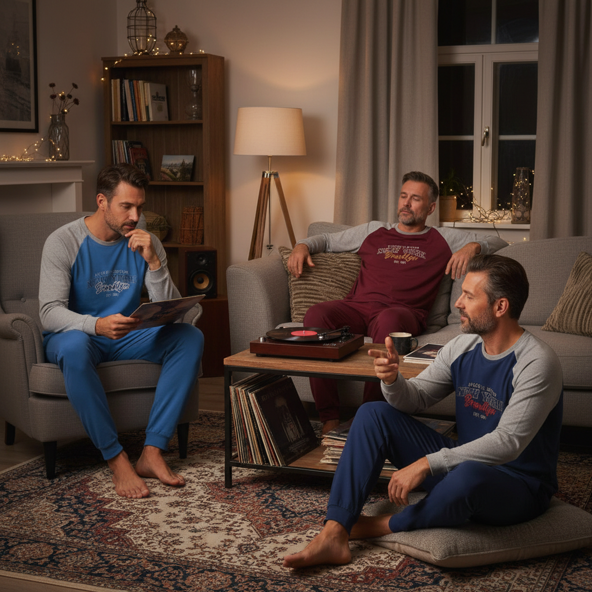 Voir la diapositive 6 : OZABI Ozabi ensemble pyjama homme doublé polaire pack de 3 coloris assortis
