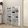 Voir la diapositive 1 : VIDAXL Armoires a chaussures murales 4 pcs blanc brillant 60x18x60 cm