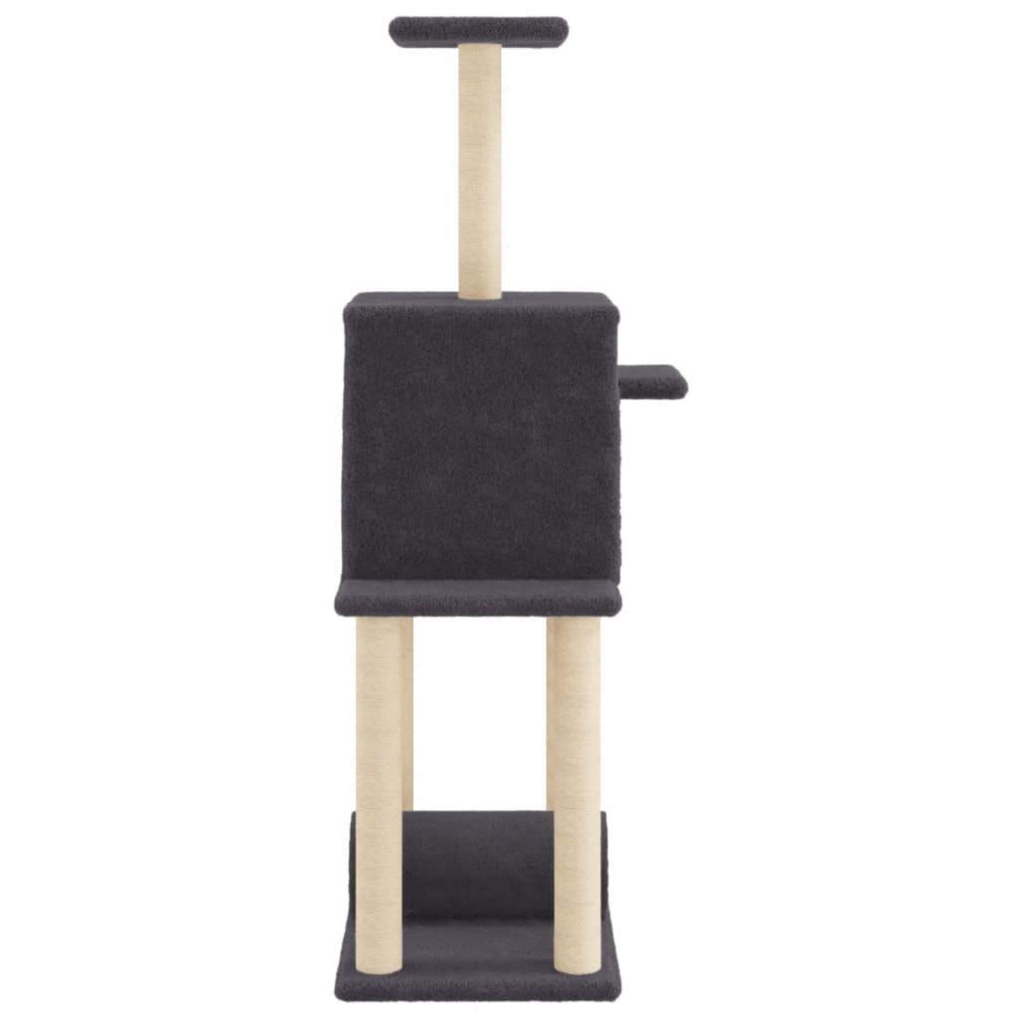 Voir la diapositive 5 : VIDAXL Arbre a chat avec griffoirs en sisal gris fonce 122 cm