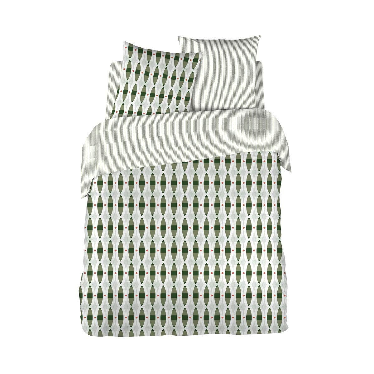 COTE DECO Parure housse de couette en coton 65 fils MOKA 