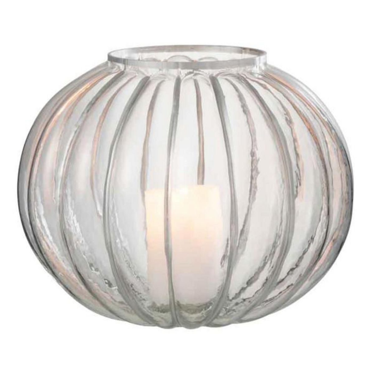 Paris Prix Photophore en Verre  Boule  29cm Argent