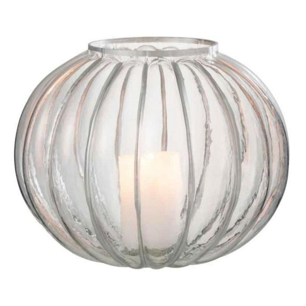 Paris Prix Photophore en Verre  Boule  29cm Argent