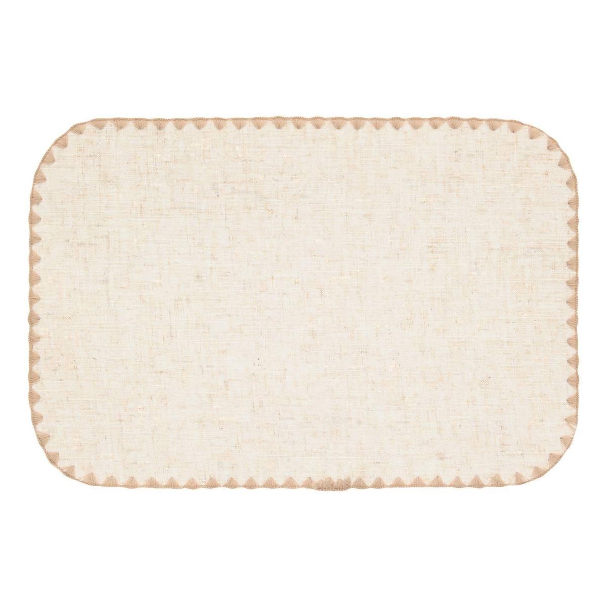 SECRET DE GOURMET Set de Table en Tissu  Sandrine  30x45cm Beige