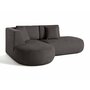 Voir la diapositive 4 : LISA DESIGN Santorini - canapé modulable d'angle gauche + pouf - 4 places - en tissu texturé