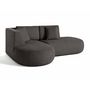 Voir la diapositive 4 : LISA DESIGN Santorini - canapé modulable d'angle gauche + pouf - 4 places - en tissu texturé