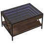 Voir la diapositive 3 : VIDAXL Table basse avec LED infini chene marron 70x50x38 cm