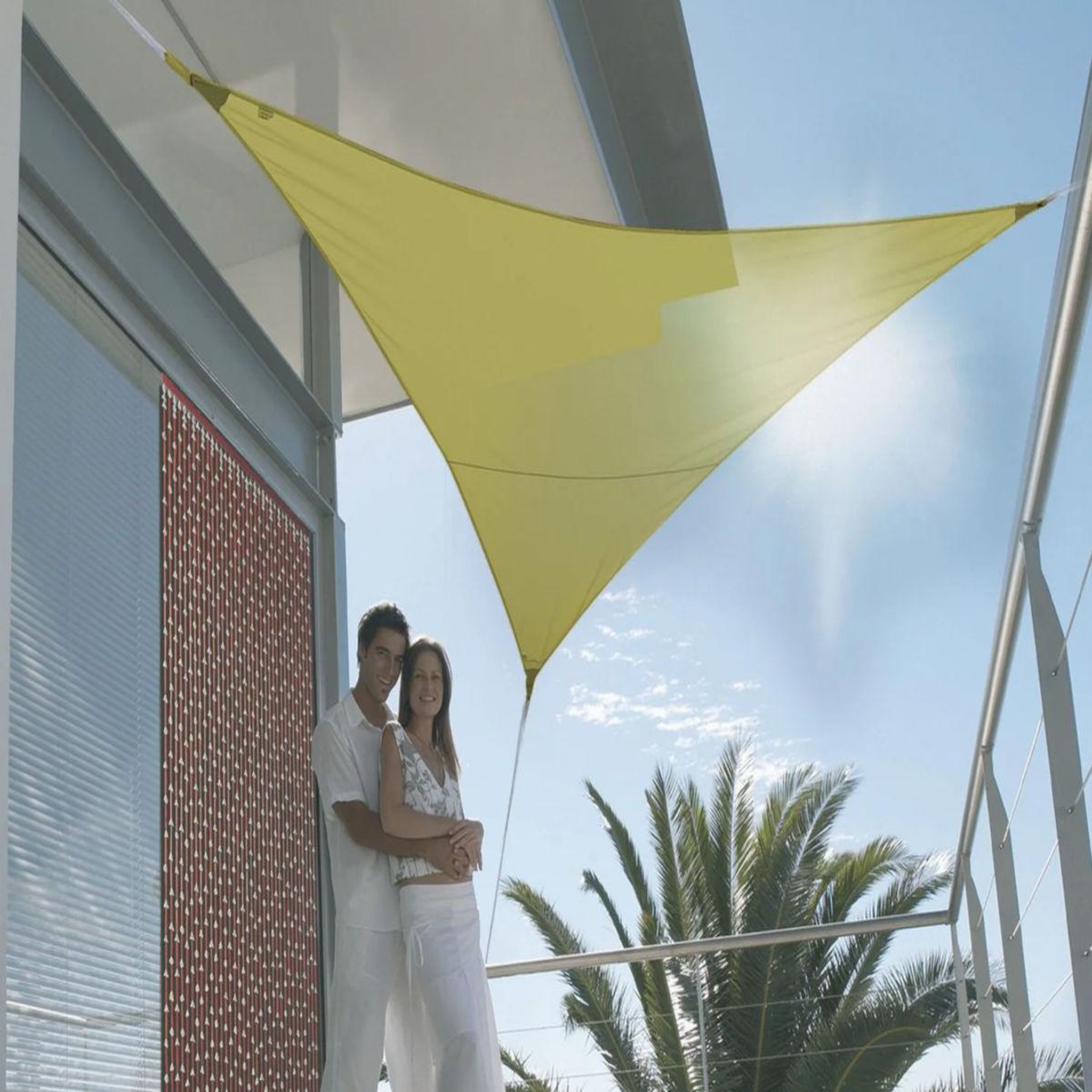 Jardiline Voile d'ombrage triangulaire serenity 5 x 5 x 5 m - vert anis - jardiline