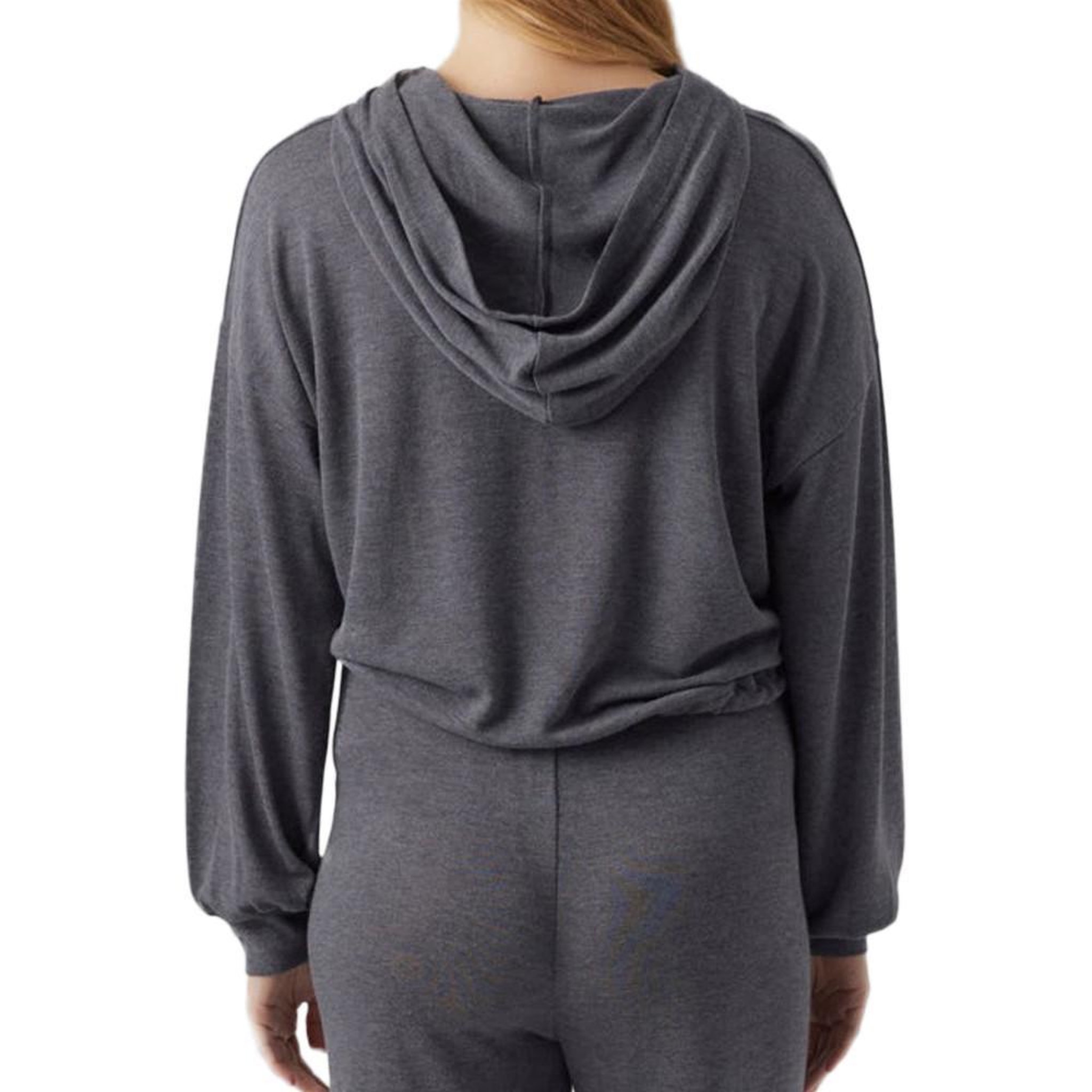 Voir la diapositive 2 : MAMALICIOUS Sweat à Capuche Gris Femme Mamalicious Cassie
