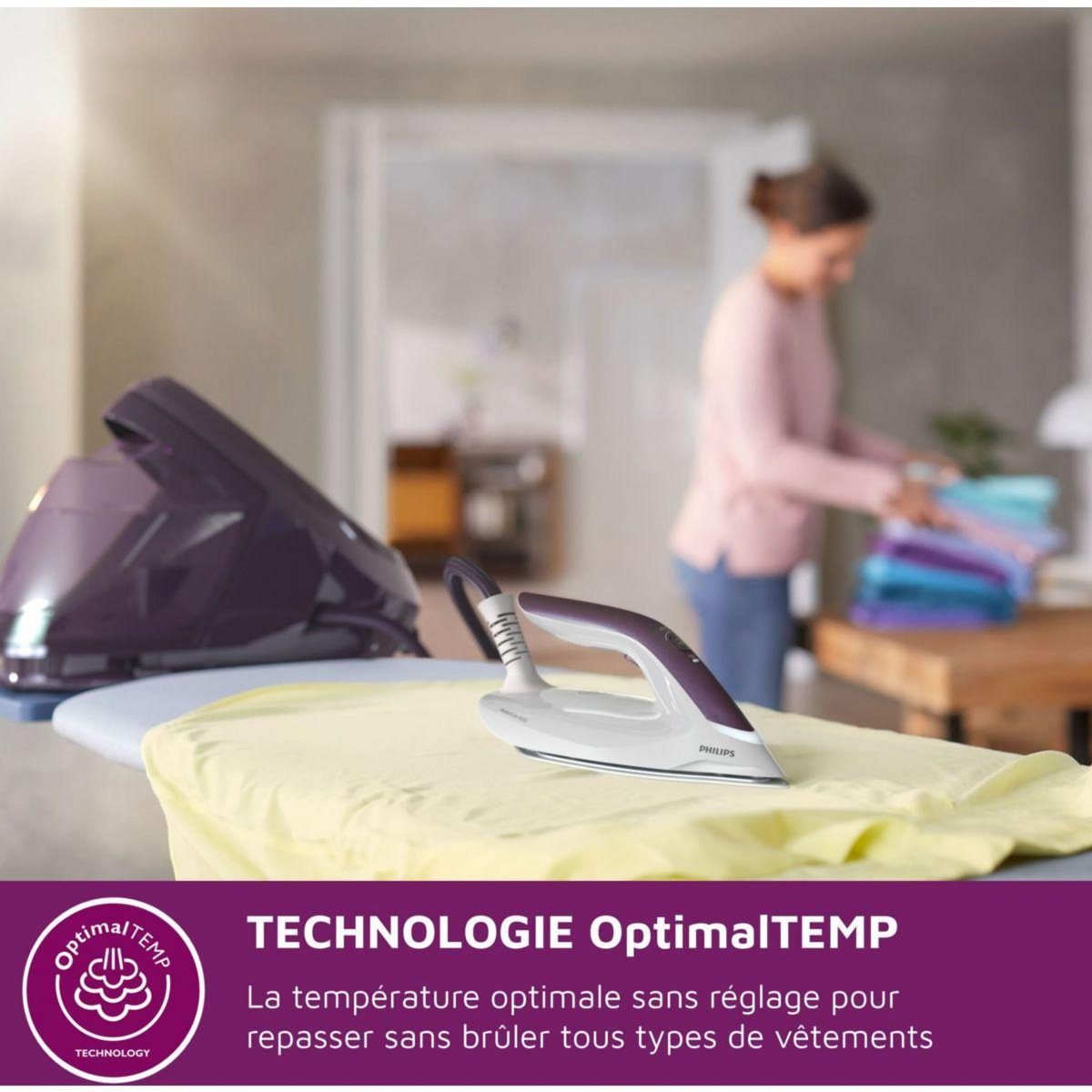 Philips Centrale vapeur PSG8050/30 violet 1,8L