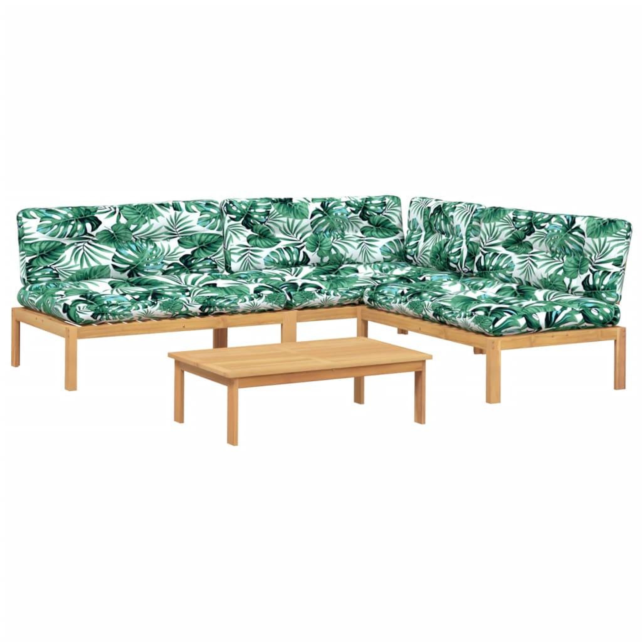Voir la diapositive 2 : VIDAXL Salon palette de jardin avec coussins 4pcs bois d'acacia massif