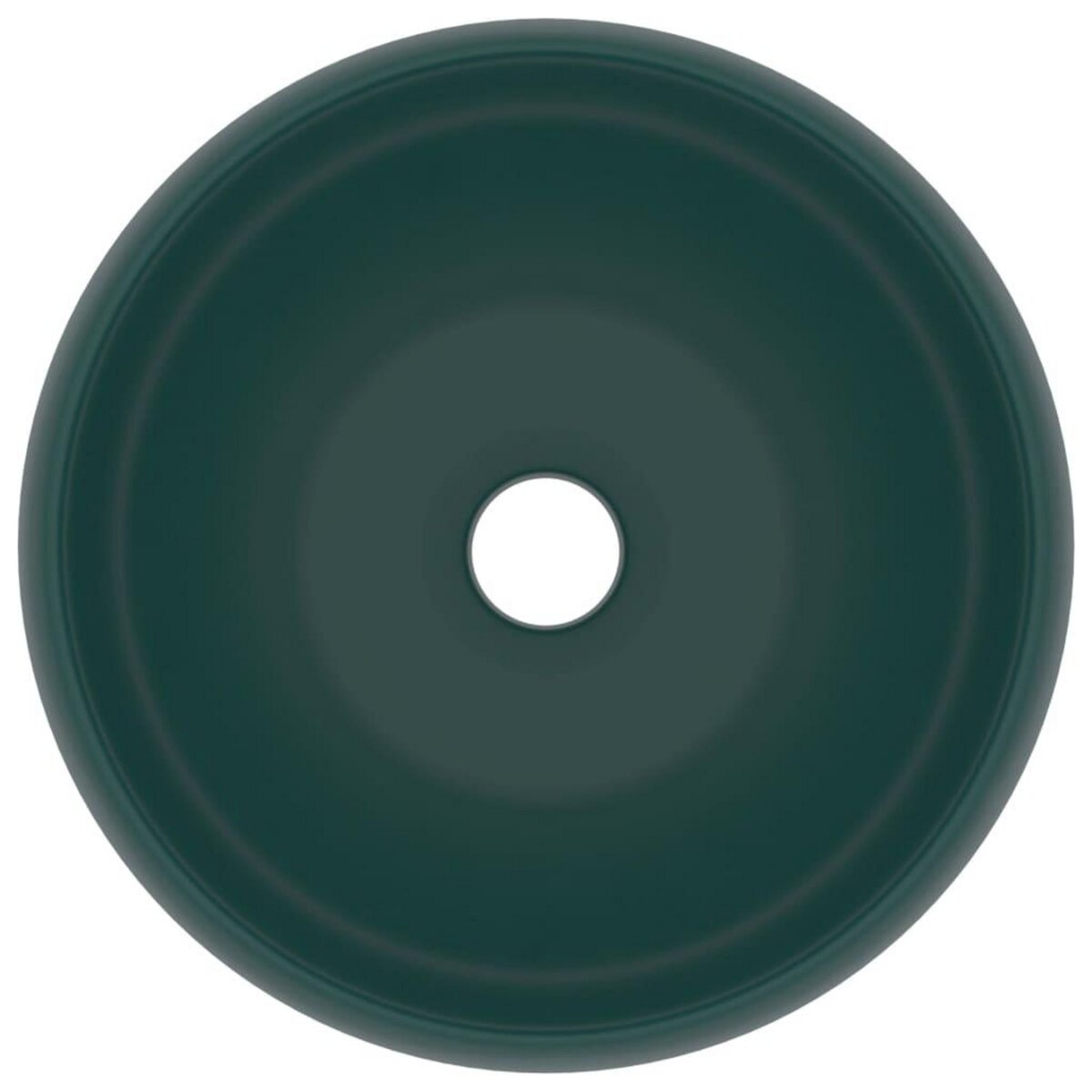 VIDAXL Lavabo rond de luxe Vert fonce mat 40x15 cm Ceramique