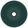 Voir la diapositive 3 : VIDAXL Lavabo rond de luxe Vert fonce mat 40x15 cm Ceramique