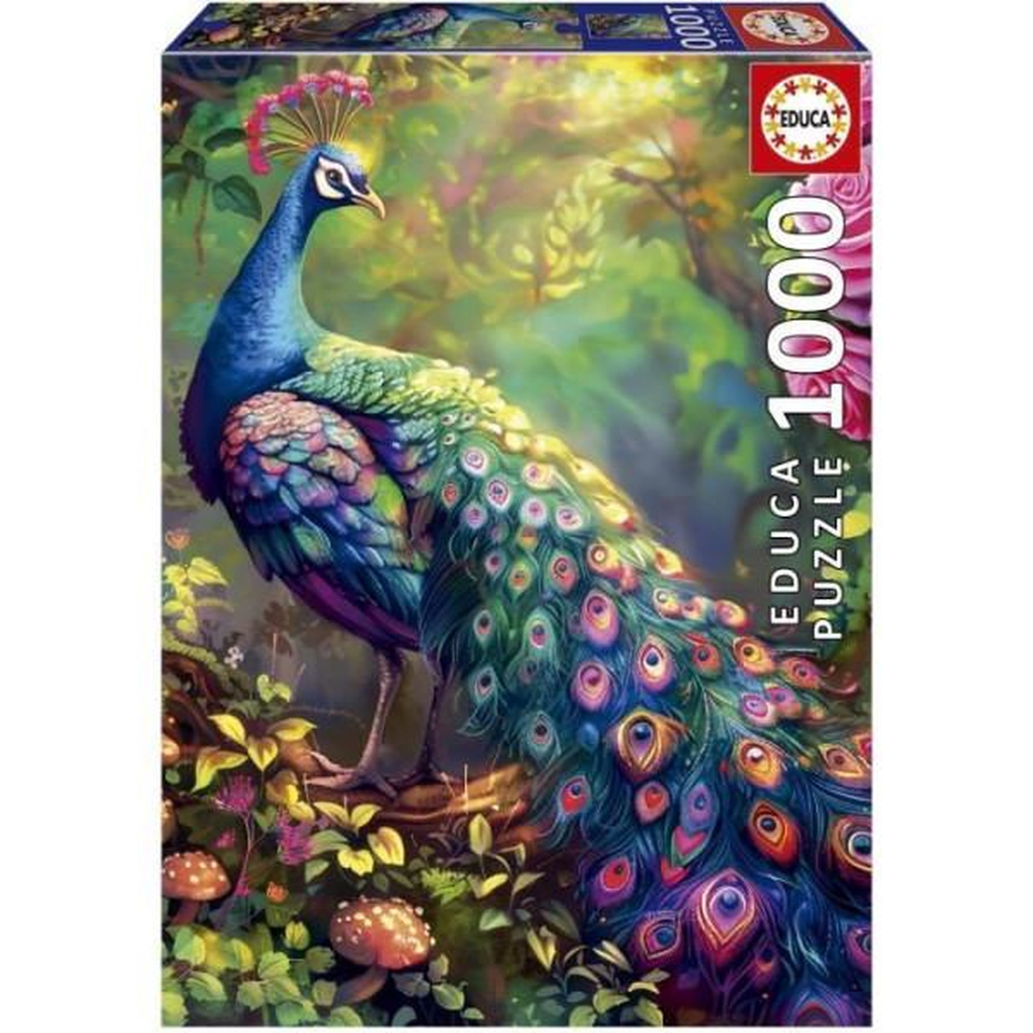 EDUCA Puzzle - educa - jardin de paons - 1000 pieces - 68x48 cm - pour adultes a partir de 12 ans
