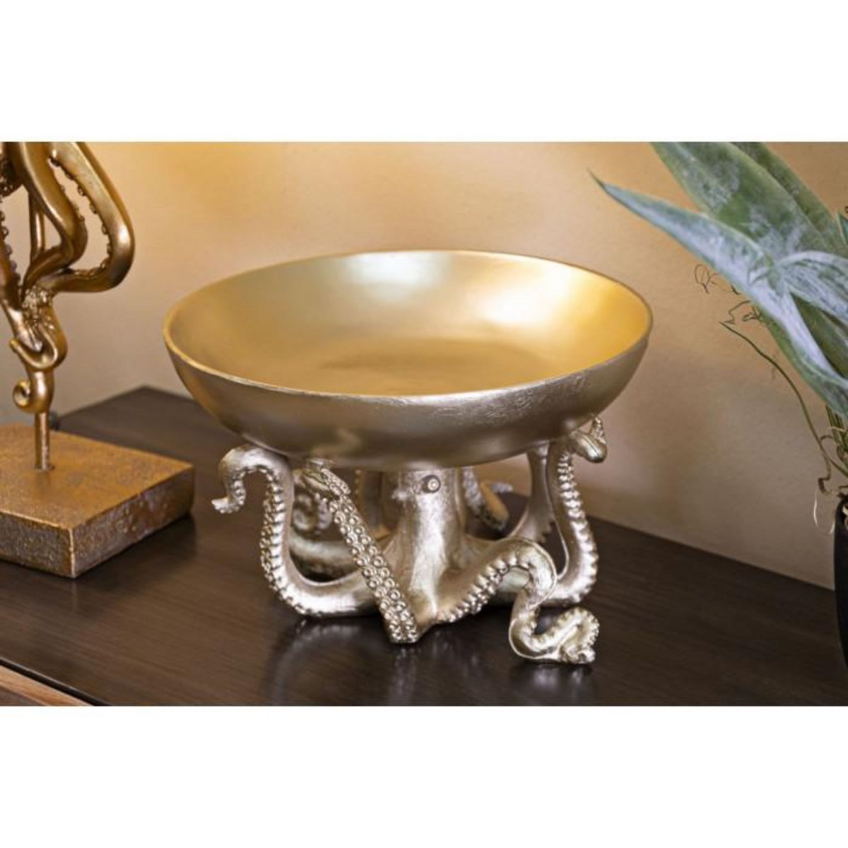 Paris Prix Vide-Poche Statuette  Pieuvre  30cm Or