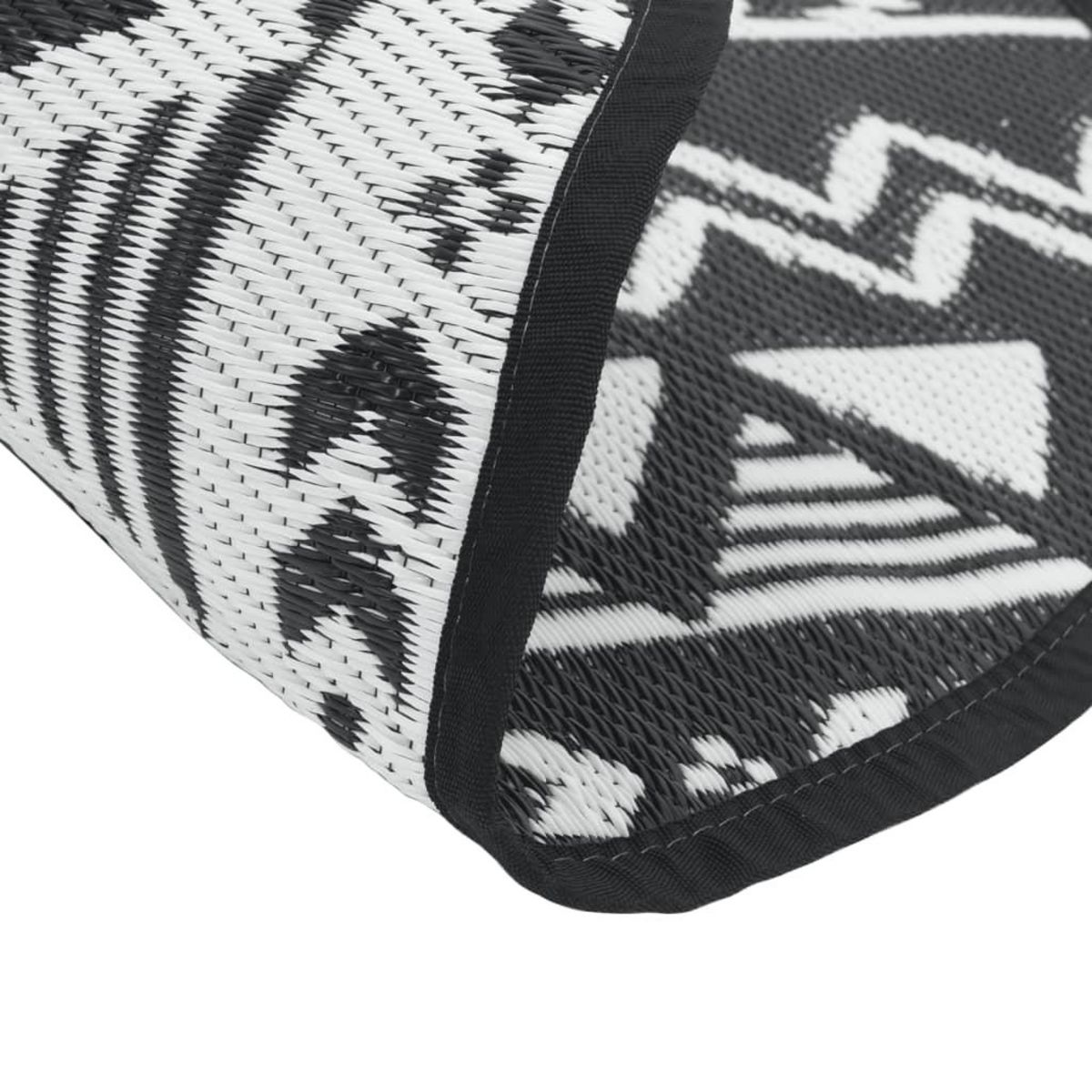 VIDAXL Tapis d'exterieur ARAKIL noir Ø200 cm PP