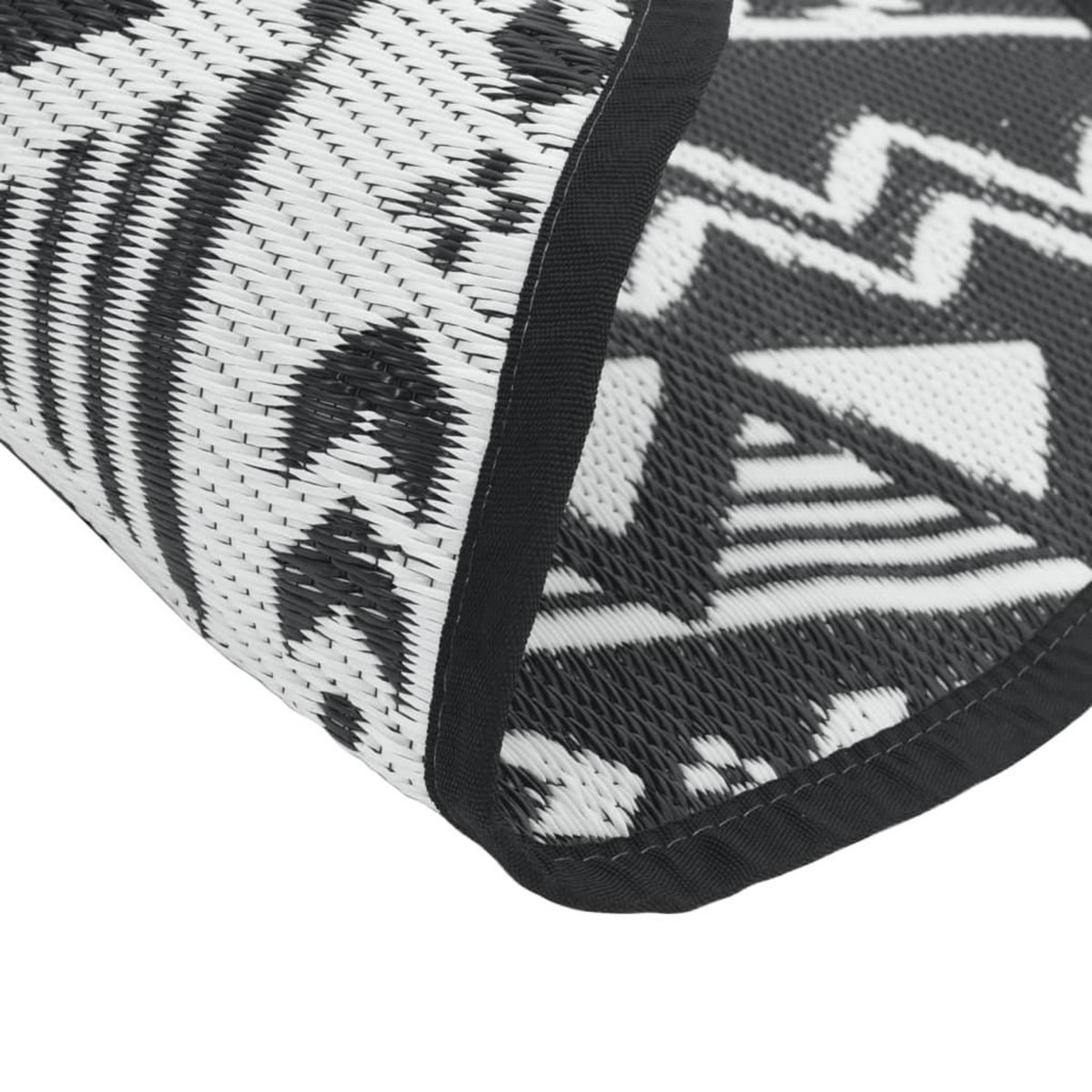 VIDAXL Tapis d'exterieur ARAKIL noir Ø200 cm PP