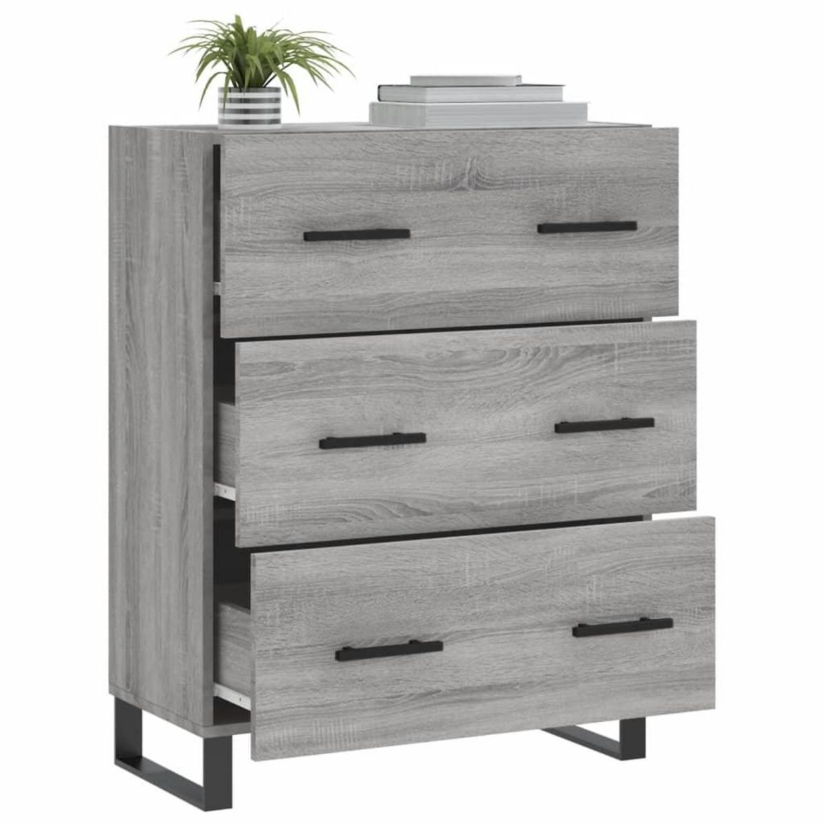 VIDAXL Buffet sonoma gris 69,5x34x90 cm bois d'ingenierie