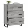 Voir la diapositive 4 : VIDAXL Buffet sonoma gris 69,5x34x90 cm bois d'ingenierie