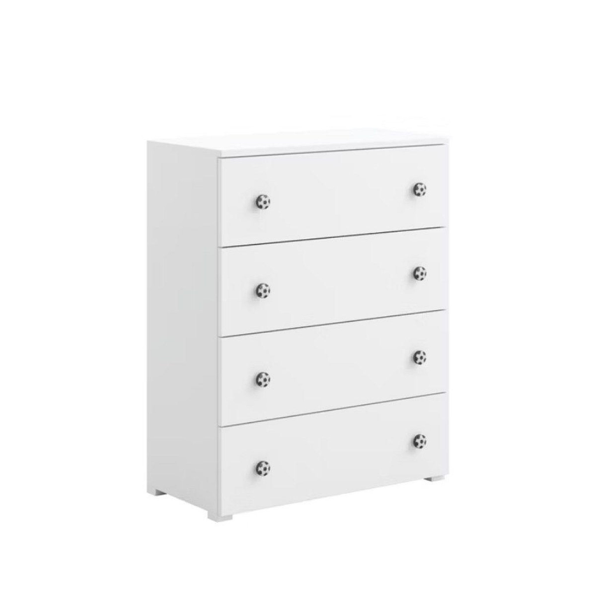 1001JOUETS Commode blanche - poignées football