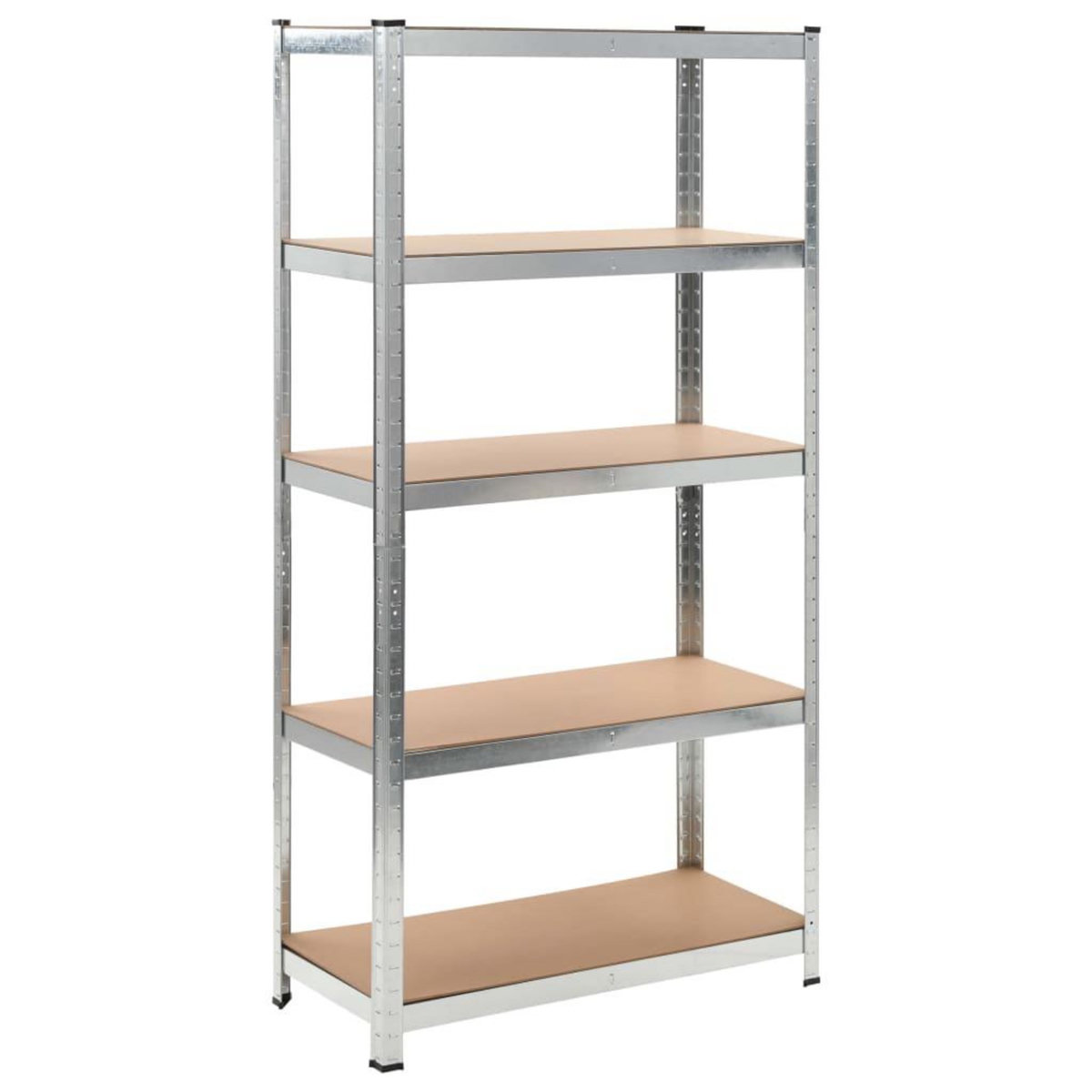 VIDAXL Etagere resistante a 5 niveaux Argente Acier et bois ingenierie