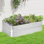 Voir la diapositive 2 : OUTSUNNY Carré potager de jardin renforcé - dim. 180L x 90l x 59H cm - tôle d'acier ondulée galvanisée