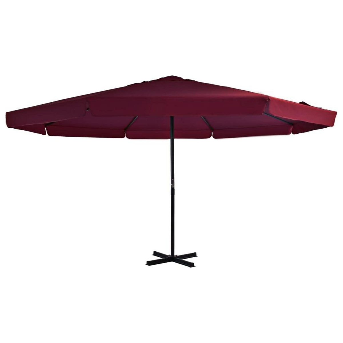 VIDAXL Parasol d'exterieur avec mat en aluminium 500 cm rouge bordeaux