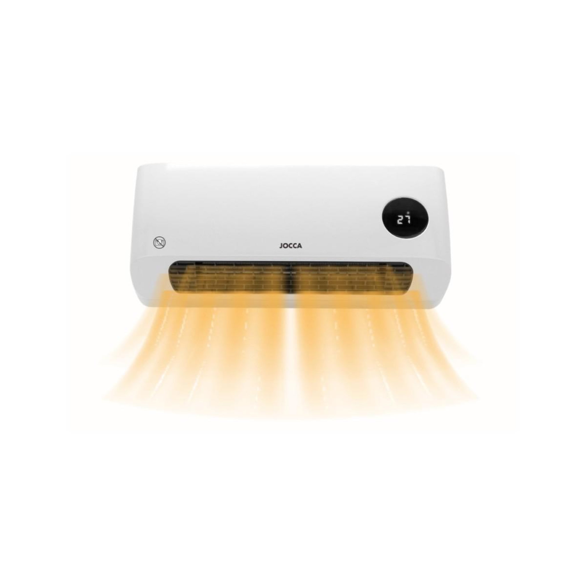 Voir la diapositive 4 : Jocca Ventilateur mural réversible Chauffage Soufflant 2000W Télécommande Écran LED Chaud/Froid Minuteur hebdomadaire 3 modes Jocca