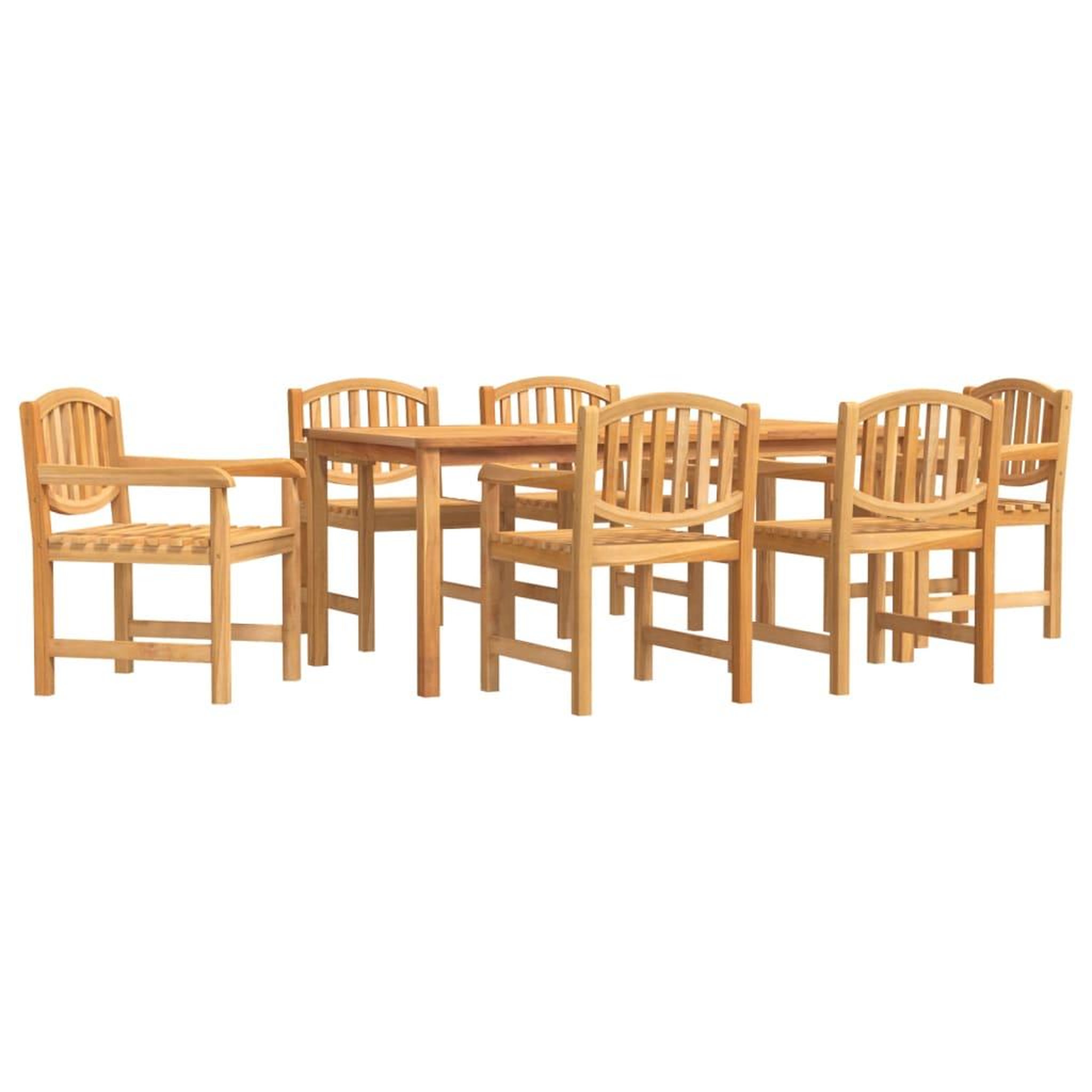 Voir la diapositive 2 : VIDAXL Ensemble a manger de jardin 7 pcs Bois de teck solide