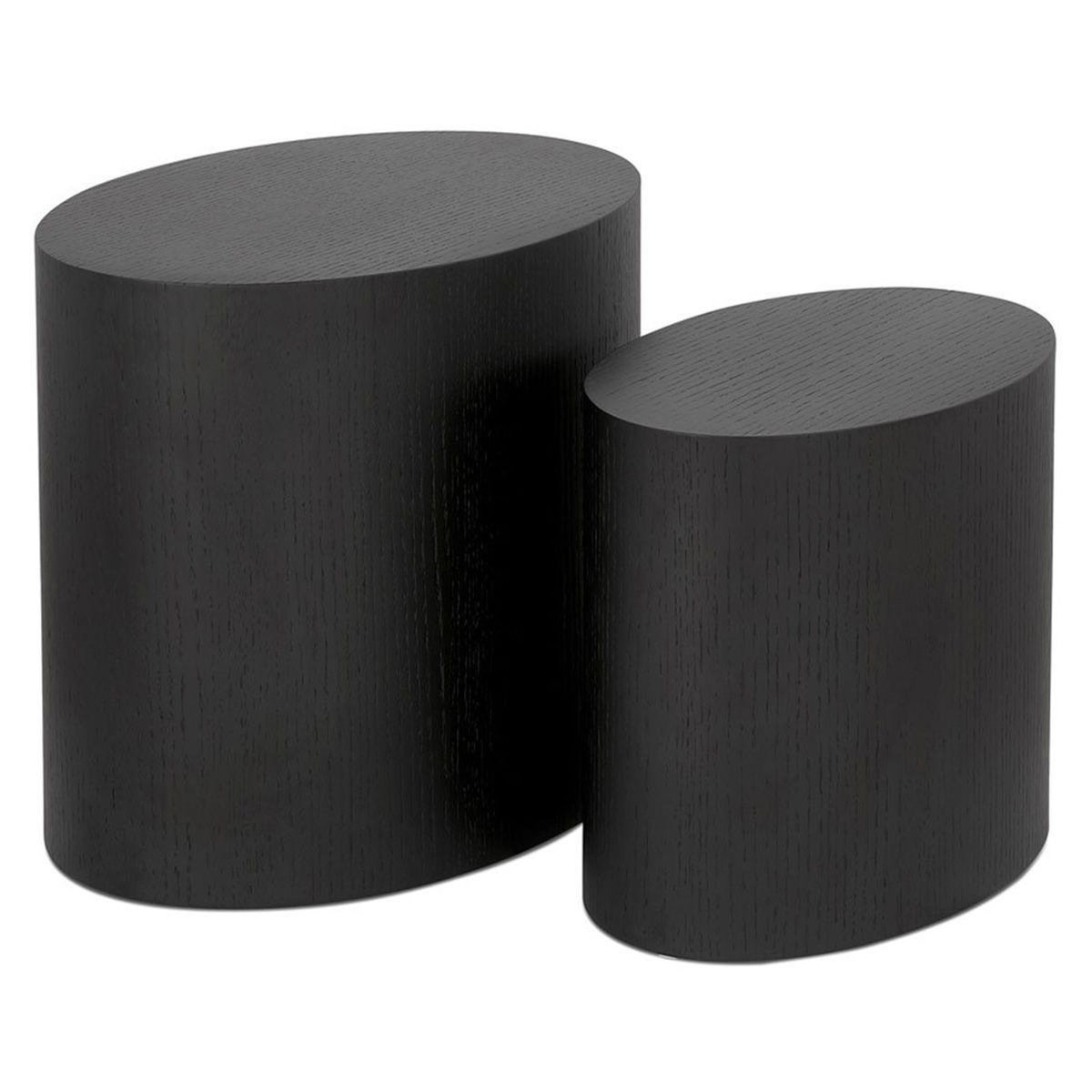 Paris Prix Lot de 2 Tables d'Appoint en Bois  Ibla  48cm Noir